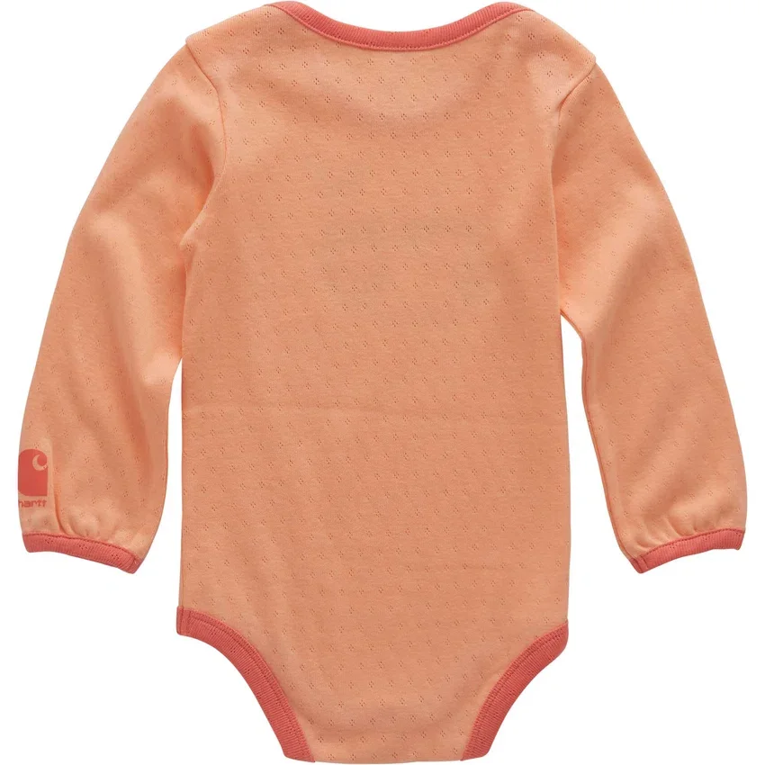 Body com manguitos longos com trator para meninas (bebé)