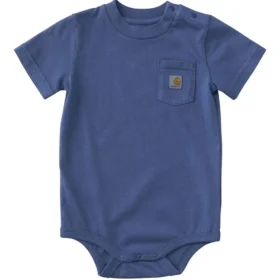 Body de manguitos curtos com bolso para meninos (bebé)