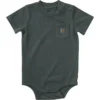 Body de manguitos curtos com bolso para meninos (bebé)
