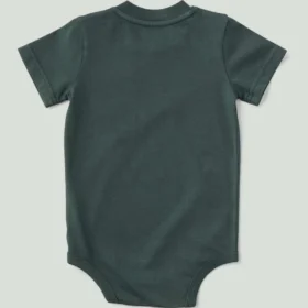 Body de manguitos curtos com bolso para meninos (bebé)