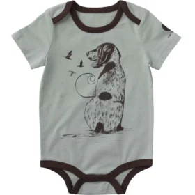 Body de manguitos curtos com cão para meninos (bebé)