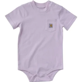 Body infantil de manguitos curtos com bolso (bebé)