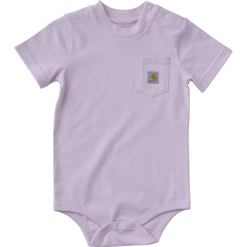 Body infantil de manguitos curtos com bolso (bebé)