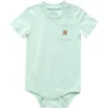 Body infantil de manguitos curtos com bolso (bebé)