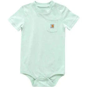 Body infantil de manguitos curtos com bolso (bebé)