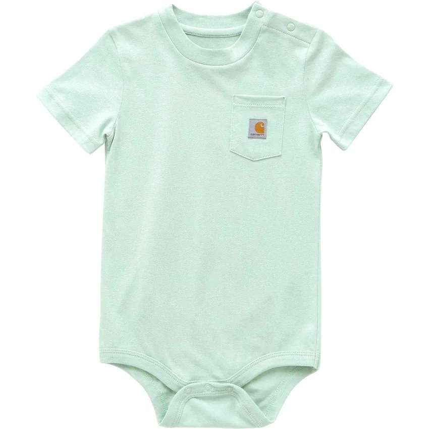 Body infantil de manguitos curtos com bolso (bebé)