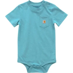 Body infantil de manguitos curtos com bolso (bebé)