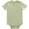 Body infantil de manguitos curtos com bolso (bebé)