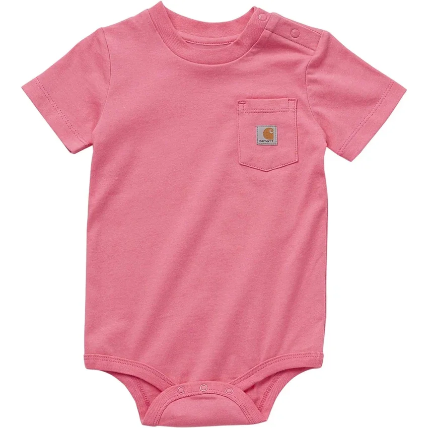 Body infantil de manguitos curtos com bolso (bebé)