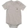 Body infantil de manguitos curtos com bolso (bebé)
