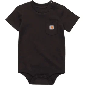 Body infantil de manguitos curtos com bolso (bebé)