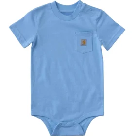 Body infantil de manguitos curtos com bolso (bebé)