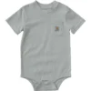 Body infantil de manguitos curtos com bolso (bebé)