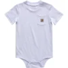 Body infantil de manguitos curtos com bolso (bebé)