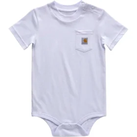 Body infantil de manguitos curtos com bolso (bebé)