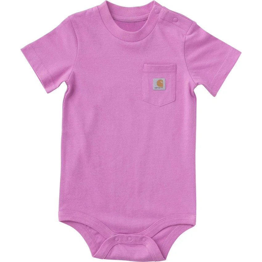 Body infantil de manguitos curtos com bolso (bebé)