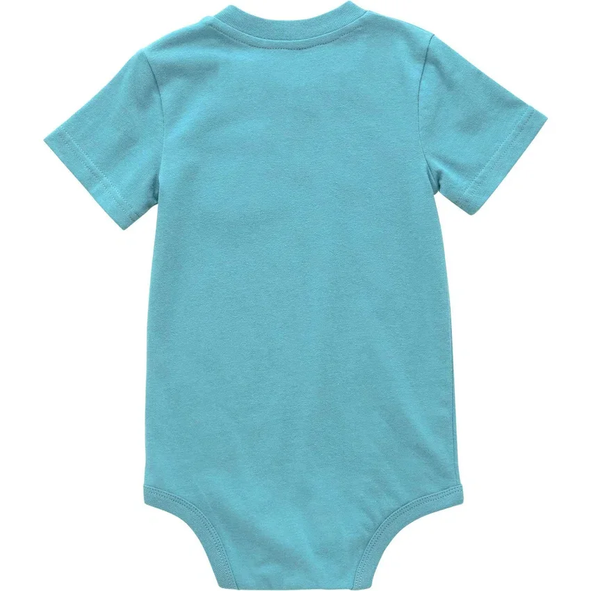 Body infantil de manguitos curtos com bolso (bebé)