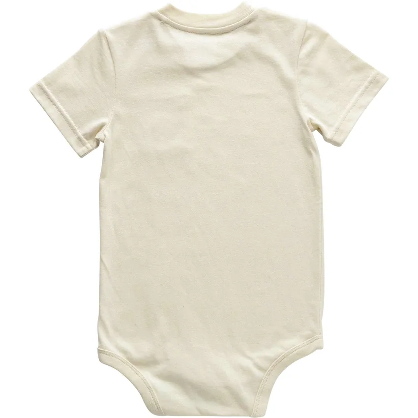 Body infantil de manguitos curtos com bolso (bebé)