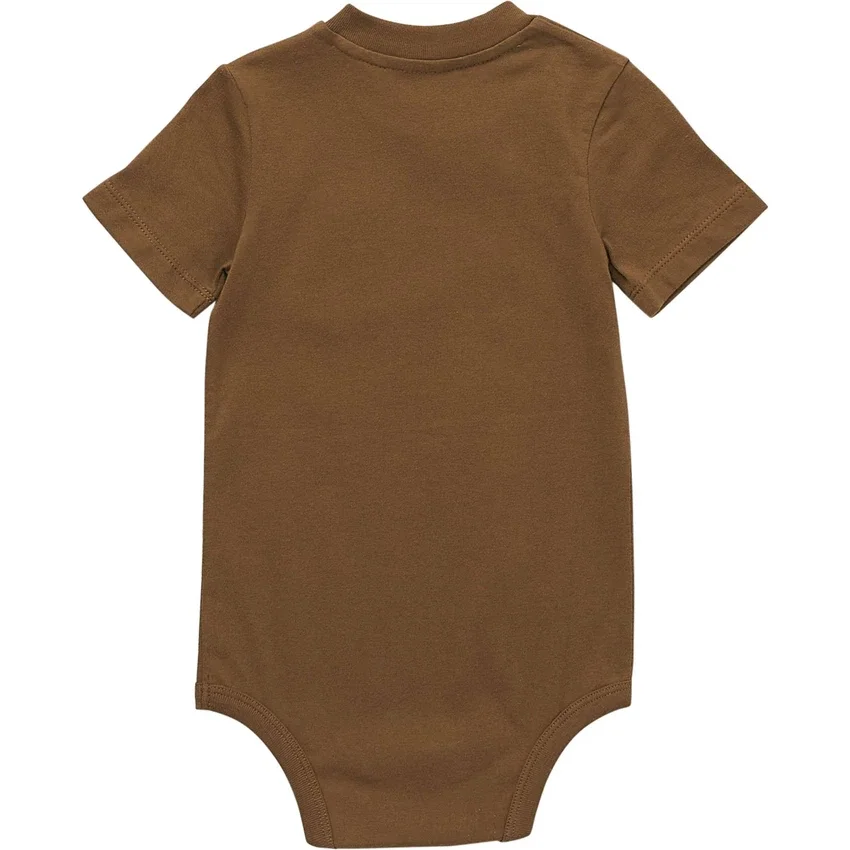 Body infantil de manguitos curtos com bolso (bebé)