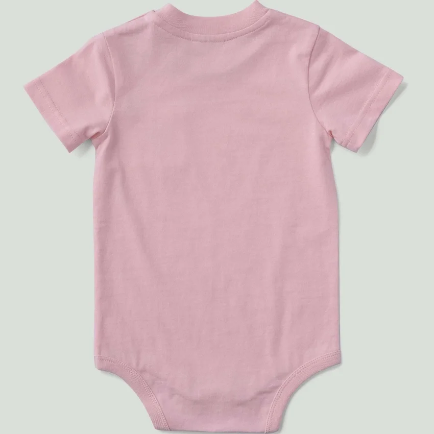 Body infantil de manguitos curtos com bolso (bebé)