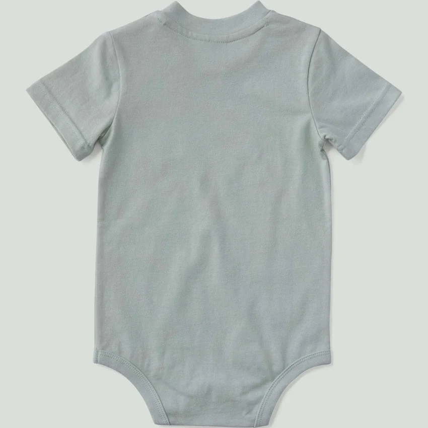 Body infantil de manguitos curtos com bolso (bebé)