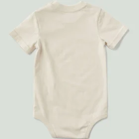 Body infantil de manguitos curtos com bolso (bebé)