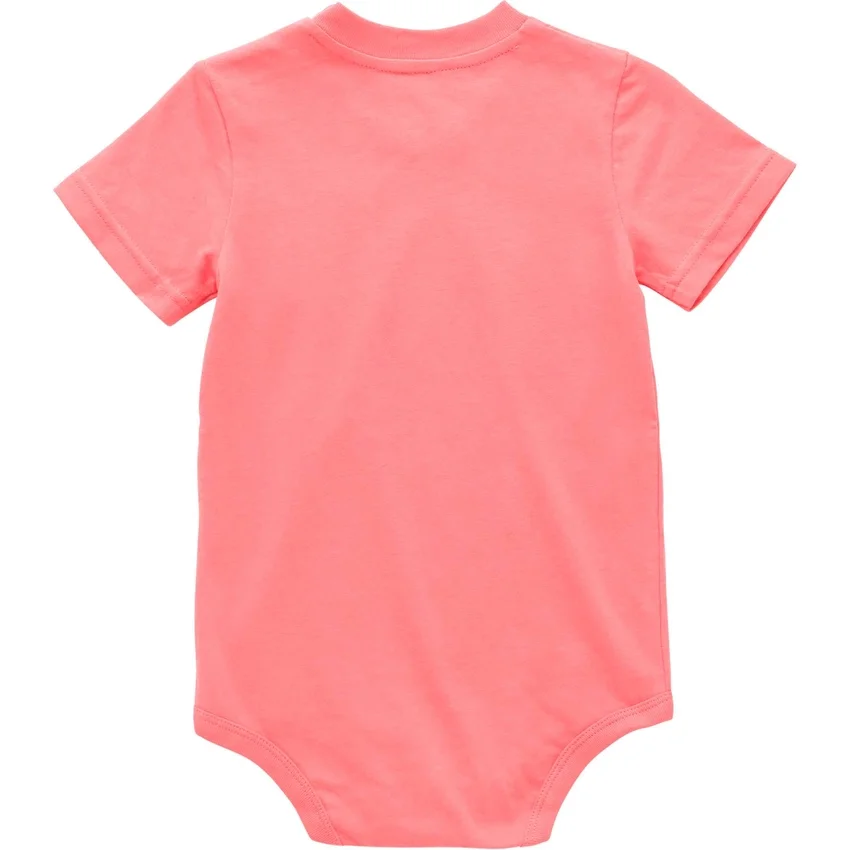 Body infantil de manguitos curtos com bolso (bebé)