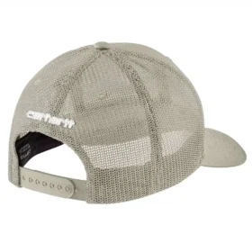 Boné de camionista Rugged Flex™ em sarja com malha nas costas e emblema