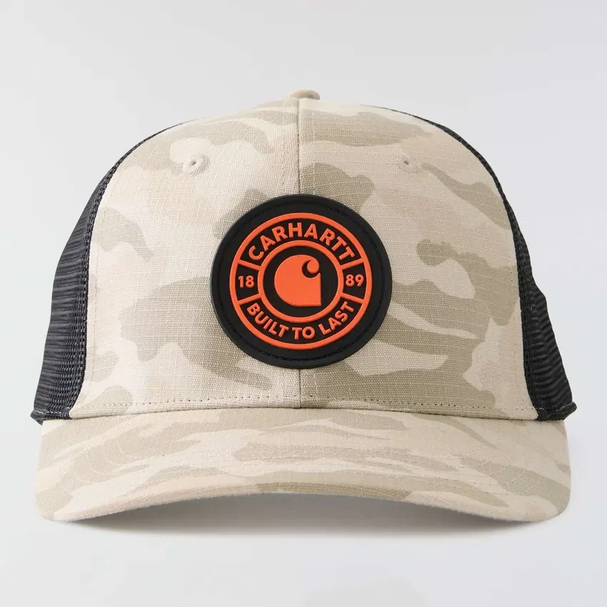 Boné de camuflagem tipo «trucker» com parte traseira em malha ripstop