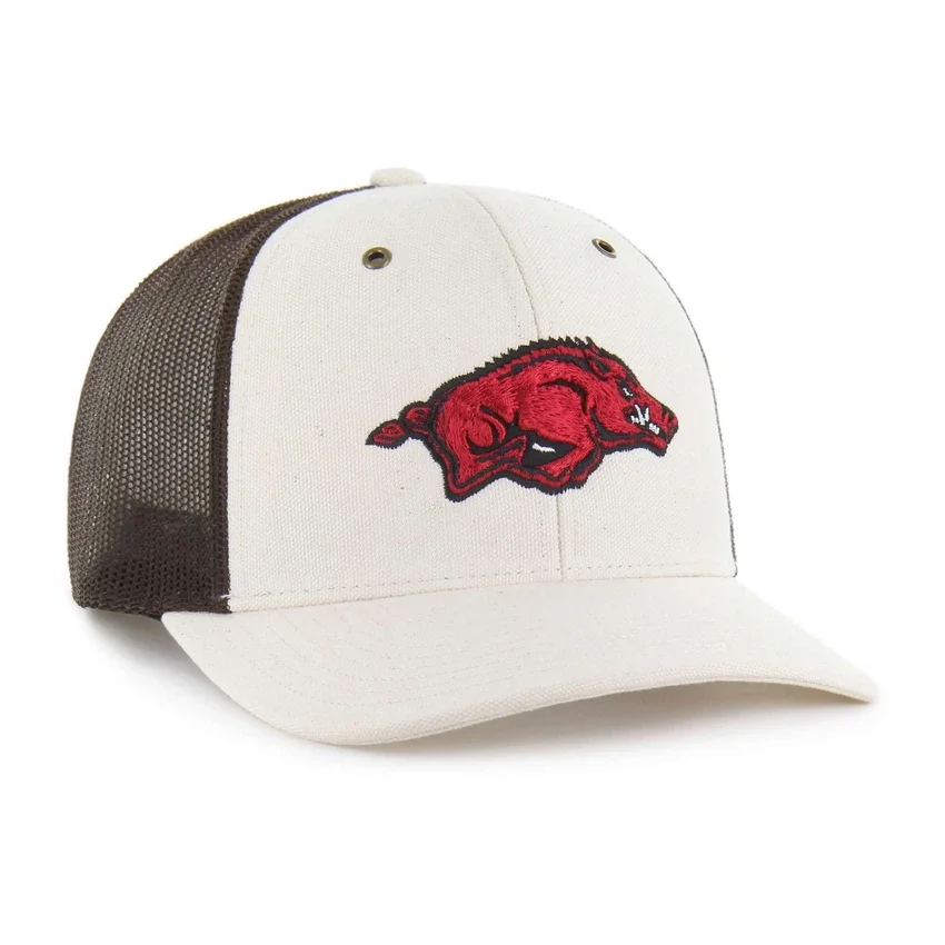 Boné Trucker '47 não tingido dos Arkansas Razorbacks