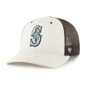 Boné Trucker '47 não tingido dos Seattle Mariners