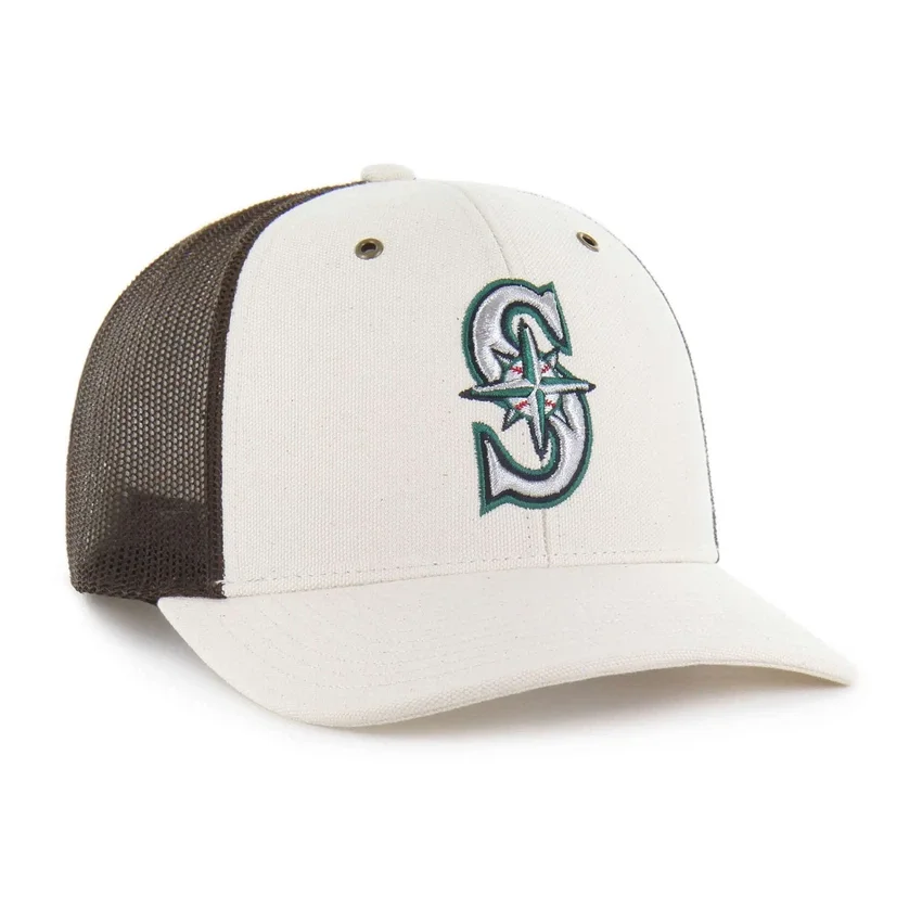 Boné Trucker '47 não tingido dos Seattle Mariners