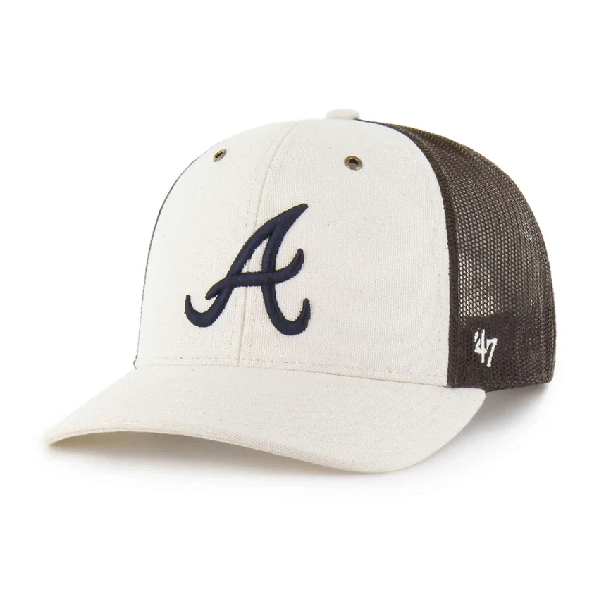 Boné Trucker '47 sem tingir dos Atlanta Braves