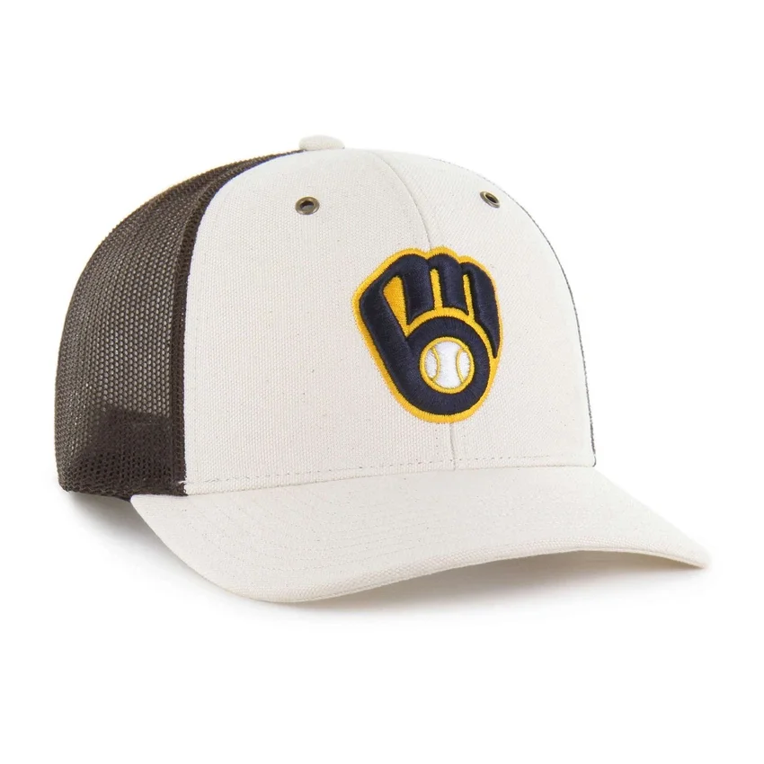 Boné Trucker '47 sem tingir dos Milwaukee Brewers