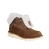 Bota de inverno feminina com cunha isolada, impermeável e rebatível, de 8"
