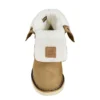 Bota de inverno feminina com cunha isolada, impermeável e rebatível, de 8"