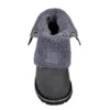 Bota de inverno feminina com cunha isolada, impermeável e rebatível, de 8"