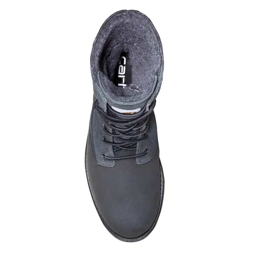 Bota de inverno feminina com cunha isolada, impermeável e rebatível, de 8"