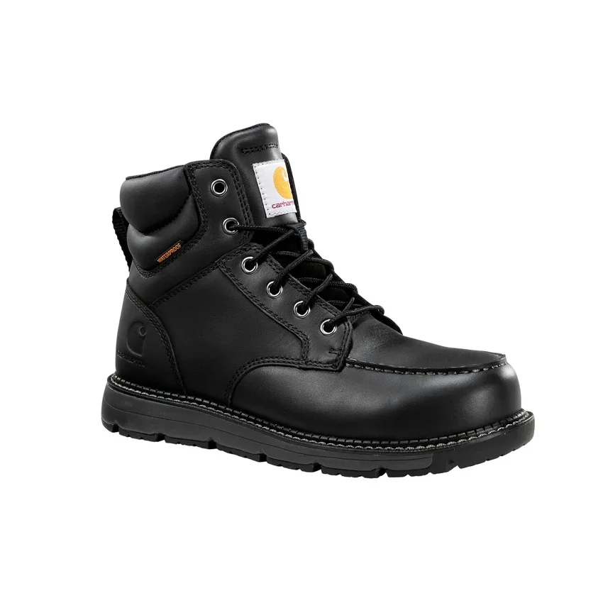 Bota de trabalho feminina Millbrook de 6" com biqueira Nano impermeável e salto em cunha
