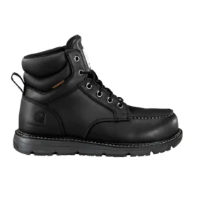 Bota de trabalho feminina Millbrook de 6″ com biqueira Nano impermeável e salto em cunha