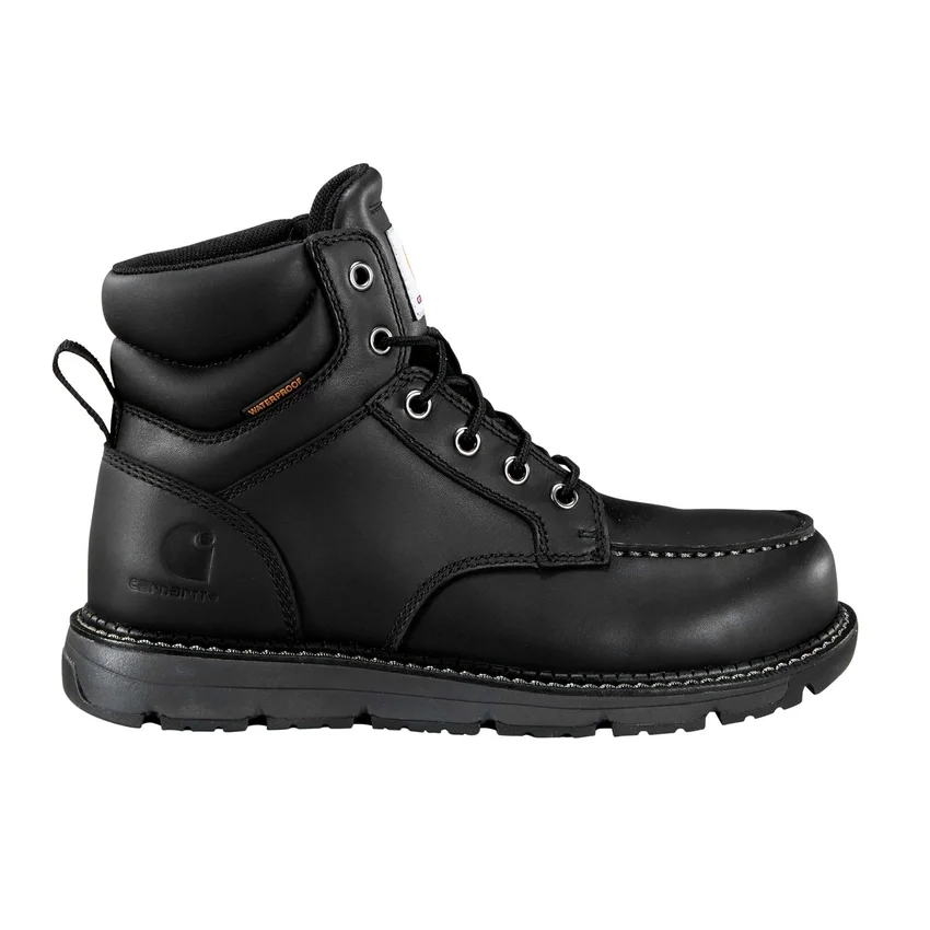 Bota de trabalho feminina Millbrook de 6" com biqueira Nano impermeável e salto em cunha