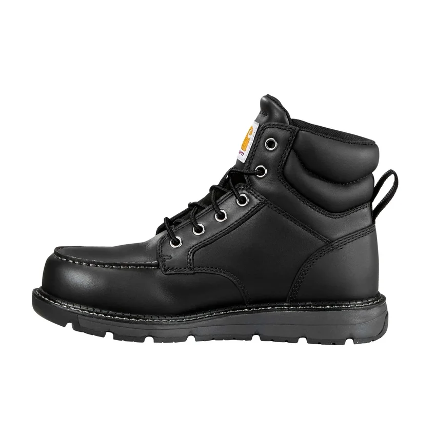 Bota de trabalho feminina Millbrook de 6" com biqueira Nano impermeável e salto em cunha