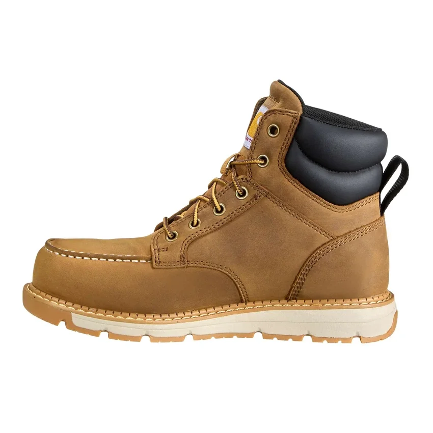 Bota de trabalho feminina Millbrook de 6" com biqueira Nano impermeável e salto em cunha