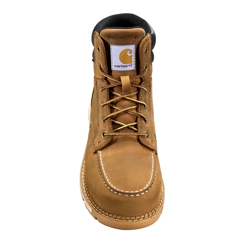 Bota de trabalho feminina Millbrook de 6" com biqueira Nano impermeável e salto em cunha