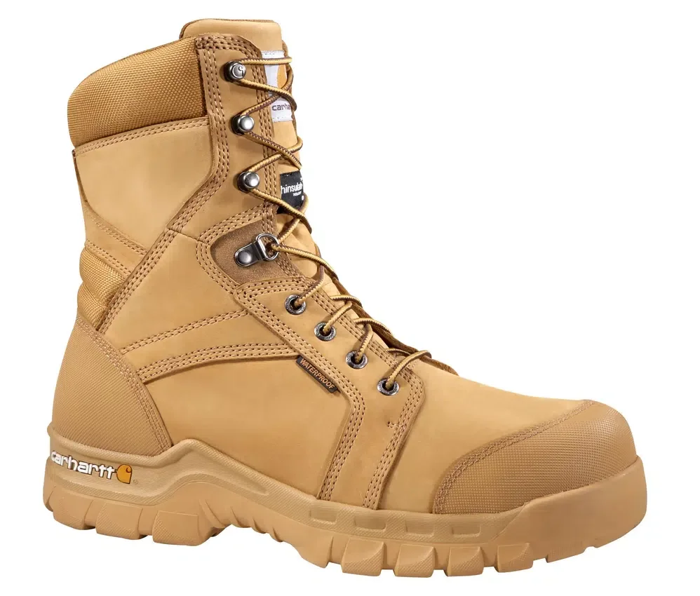 Bota de trabalho Rugged Flex® impermeável e isolada, com biqueira macia, de 8"