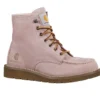 Bota feminina de 6" com biqueira moc e salto em cunha