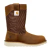 Bota Wellington com biqueira de aço, 10", impermeável e com salto em cunha