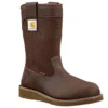 Bota Wellington com biqueira de aço, 10", impermeável e com salto em cunha