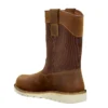 Bota Wellington com biqueira de aço, 10", impermeável e com salto em cunha