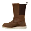 Bota Wellington com biqueira de aço, impermeável, de 10" e com salto em cunha, para mulher